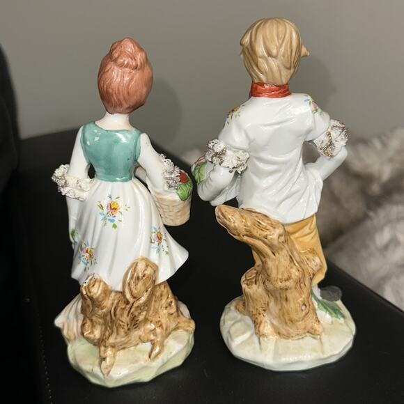 Vintage Kato Kogei Japanese Porcelain Figurines Man and Woman - Picture 14 of 16